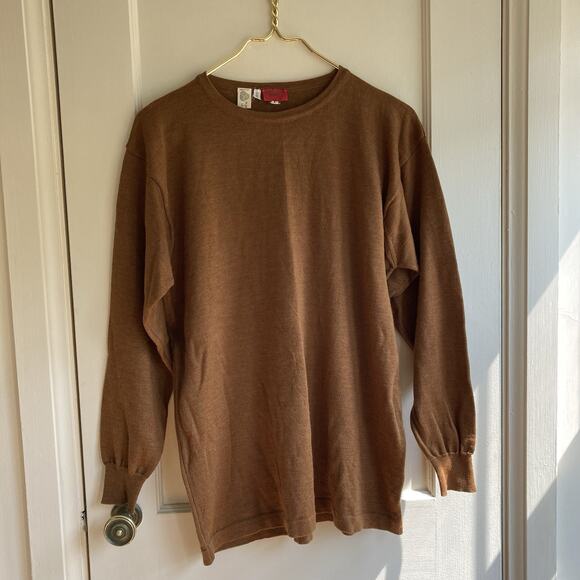 Kenzo Vintage Women's Brown Pullover Sweater Made in Italy Pure Wool Size L - Picture 1 of 11